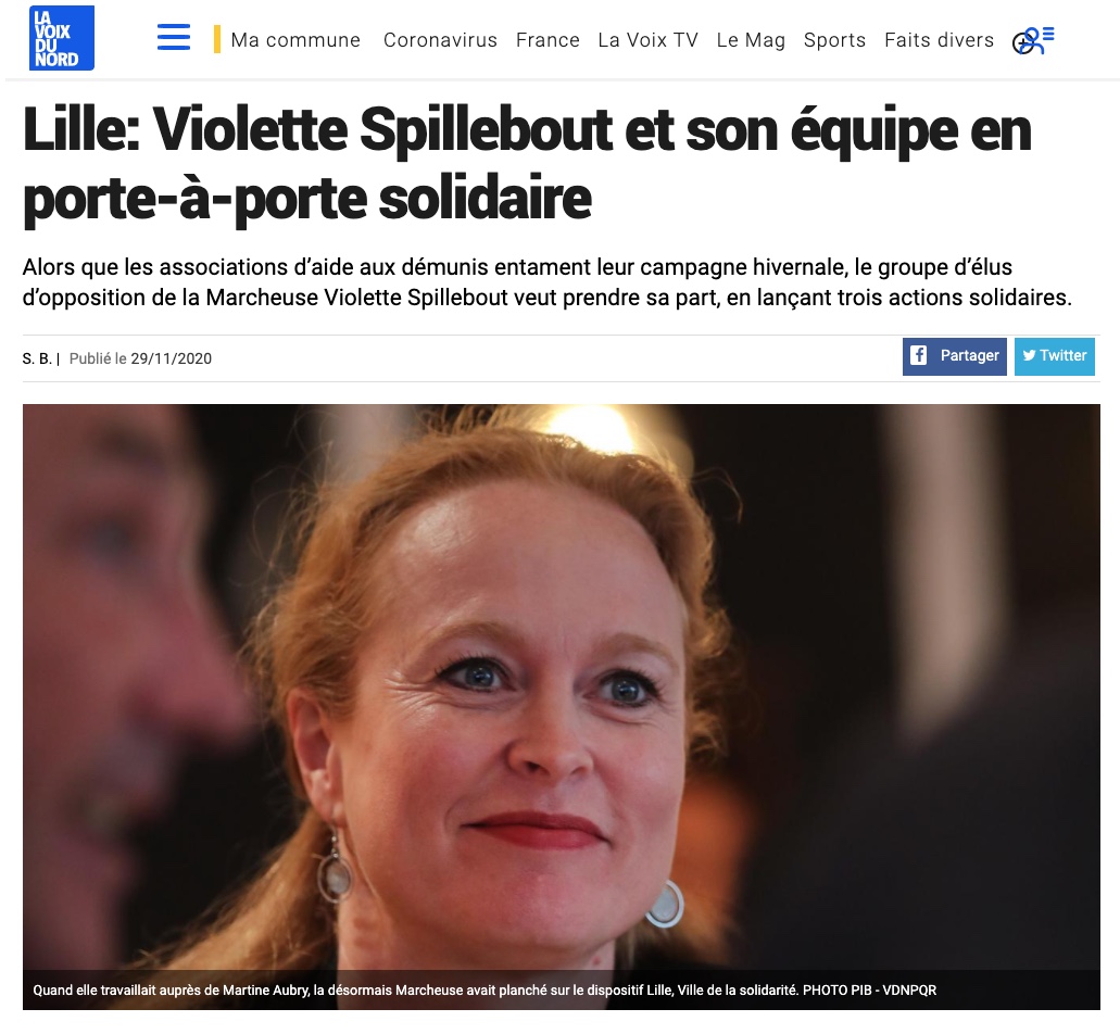 Vdn Lille Violette Spillebout Et Son équipe En Porte à Porte Solidaire Faire Respirer 5639